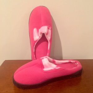 Cozy fleece slippers.